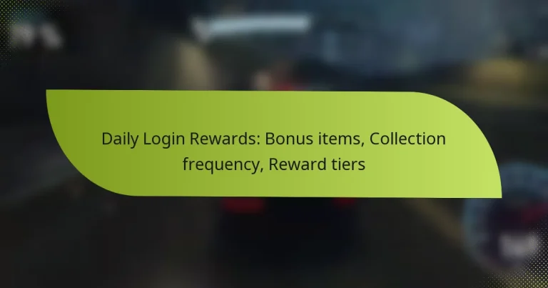 Daily Login Rewards: Bonus items, Collection frequency, Reward tiers