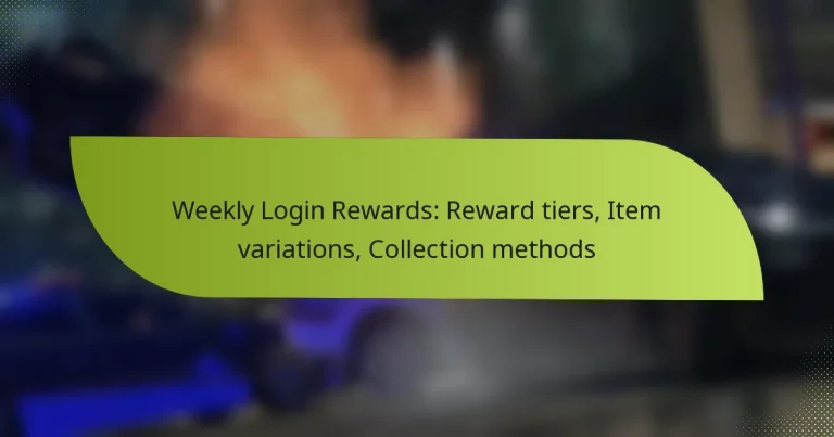 Weekly Login Rewards: Reward tiers, Item variations, Collection methods