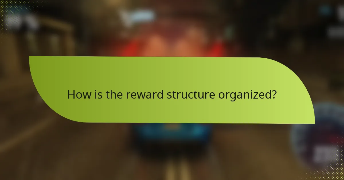 How is the reward structure organized?