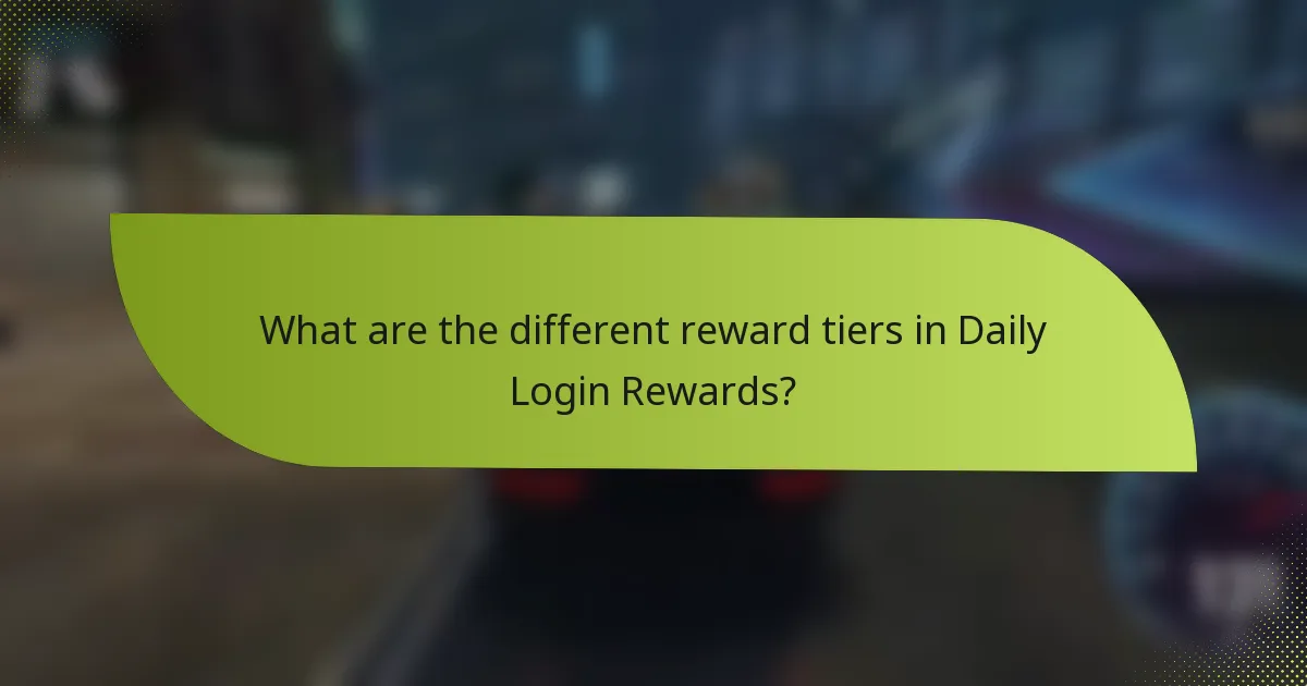 What are the different reward tiers in Daily Login Rewards?