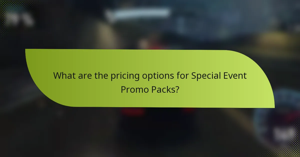 What are the pricing options for Special Event Promo Packs?