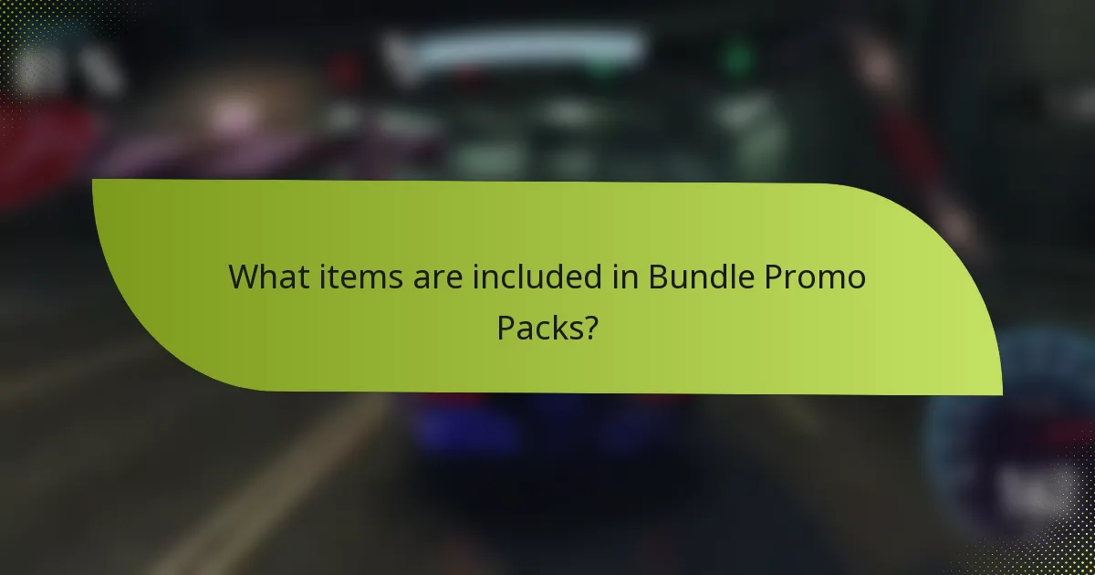 What items are included in Bundle Promo Packs?