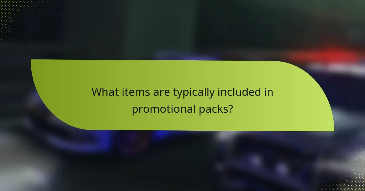 What items are typically included in promotional packs?