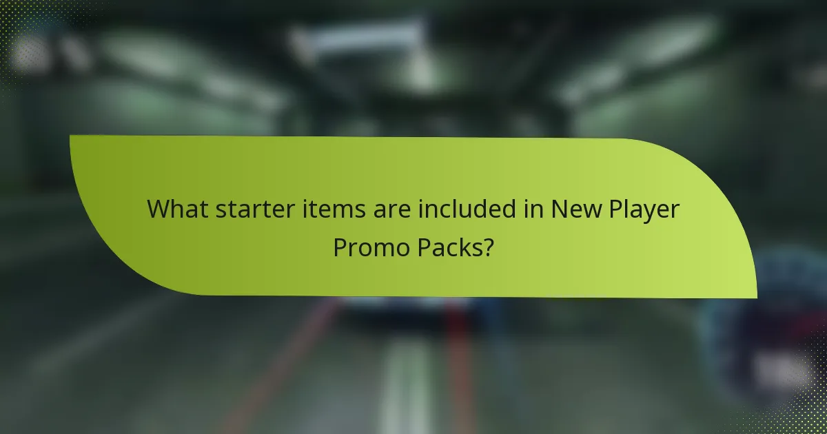 What starter items are included in New Player Promo Packs?