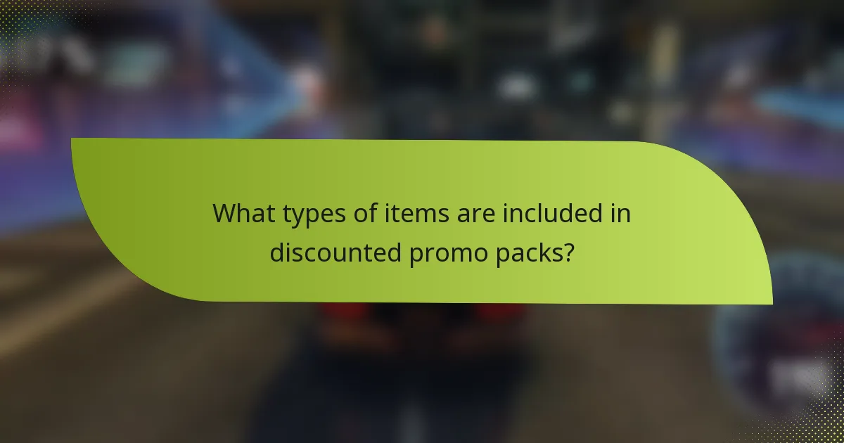 What types of items are included in discounted promo packs?