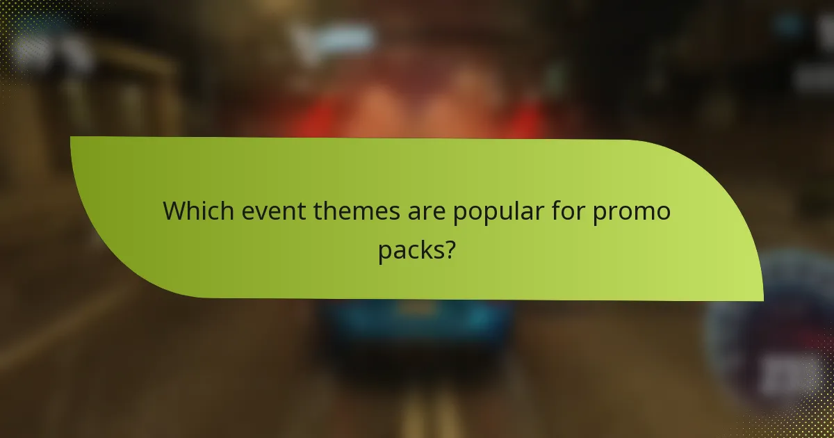 Which event themes are popular for promo packs?