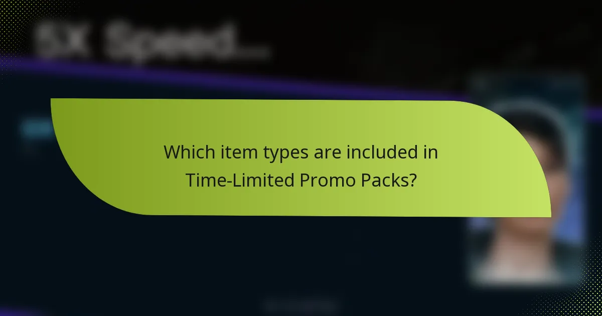 Which item types are included in Time-Limited Promo Packs?